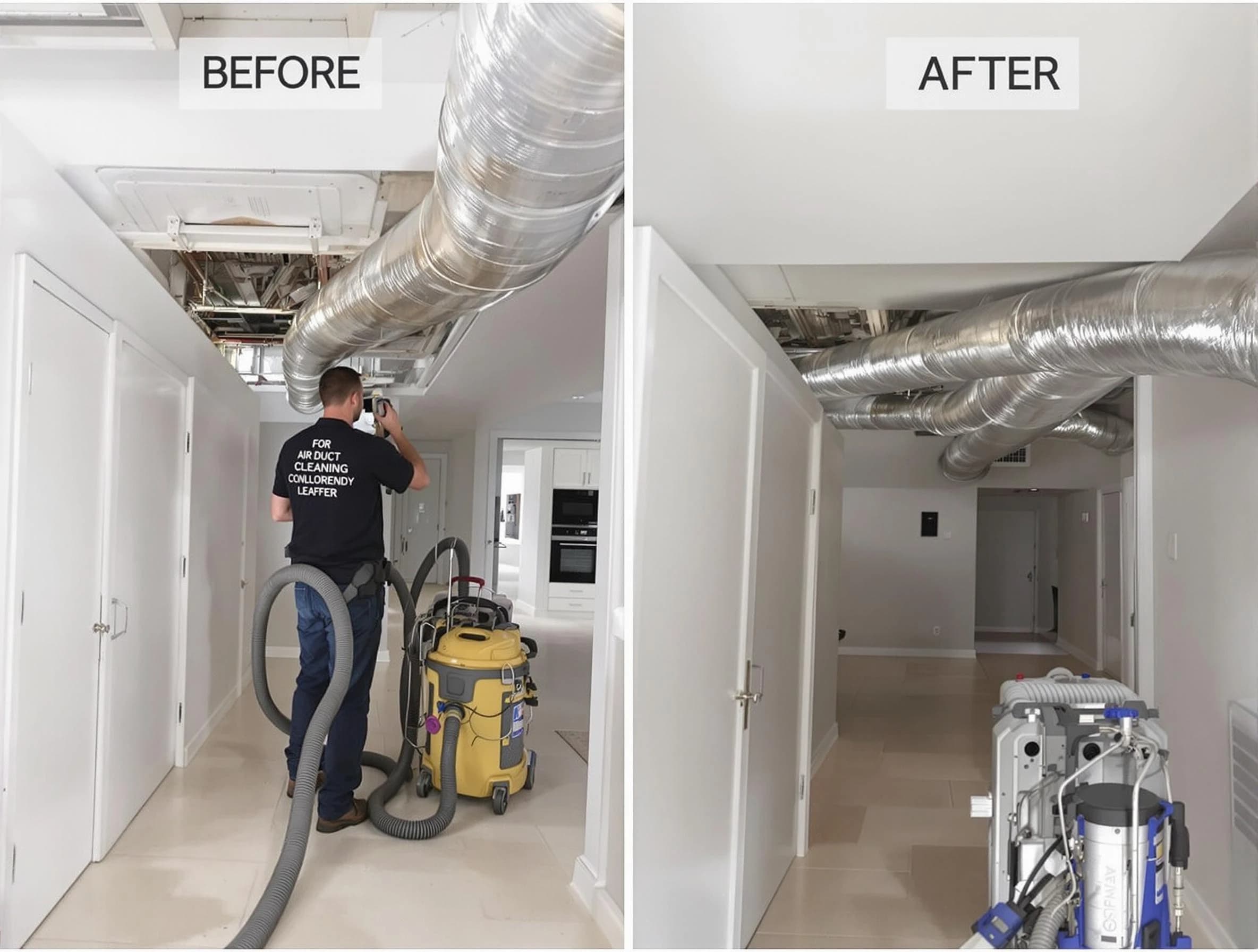 Golden Air Duct Cleaning professional performing thorough air duct cleaning in Golden