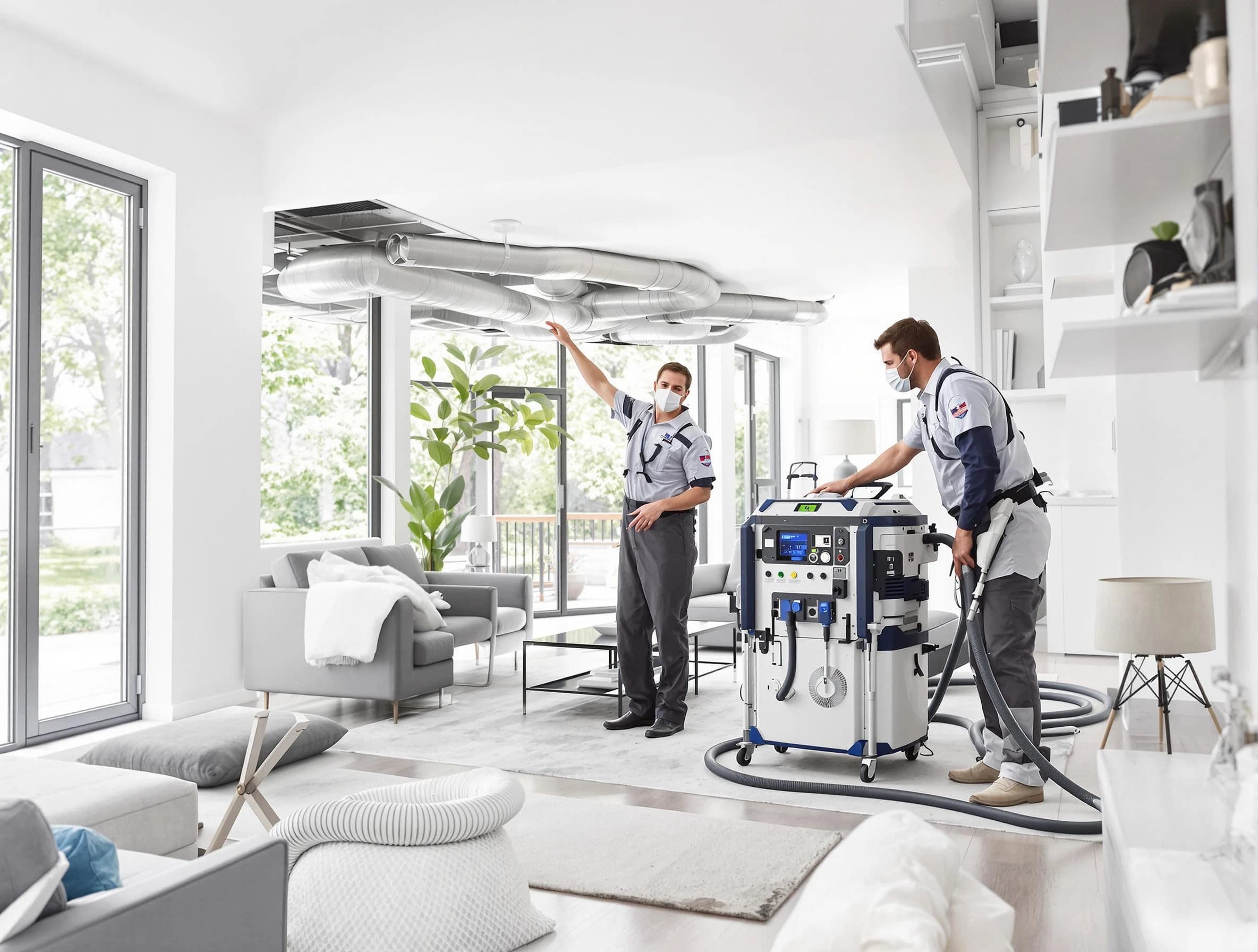 Golden Air Duct Cleaning professional conducting pure air duct cleaning with state-of-the-art equipment in Golden